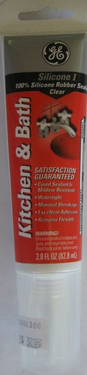 Ge kitchen bath silicone rubber sealant clear-ge 00360