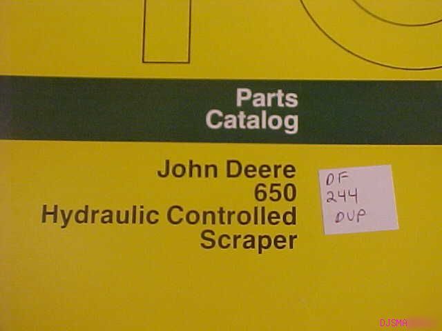 John deere 650 hydraulic control scraper parts catalog