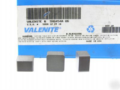 New 80 valenite sng 454 grade Q6 ceramic inserts P319