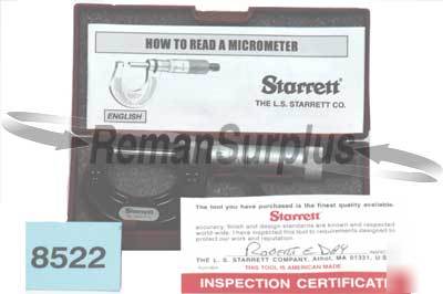 Starrett outside micrometer 436RL-1 0-1 edp 51568