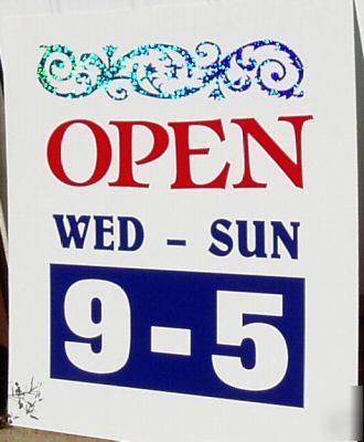 Open hours of operation ~ your customized hours sign