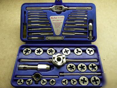 42 pc snap-on, blue point sae tap and die set
