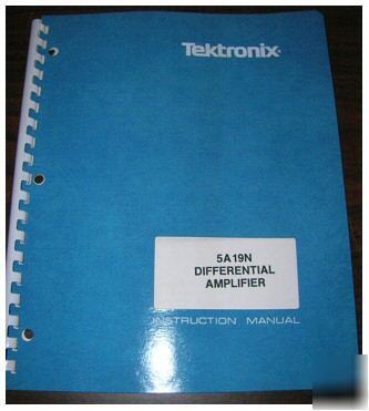 Original manual tektronix 5A19N differential amplifier
