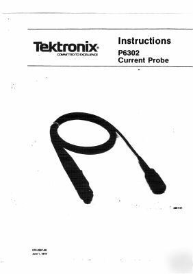Tek tektronix P6302 operation & service manual
