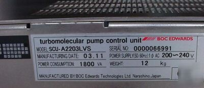 Boc edwards turbopump control unit stp-A2203LVS
