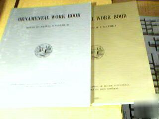 (2) ornamental iron work books manual x 1968