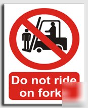 Do not ride/forks sign-adh.vinyl-200X250MM(pr-004-ae)