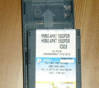 New 10 iscar inserts apkt HM90 1003PDR- IC928
