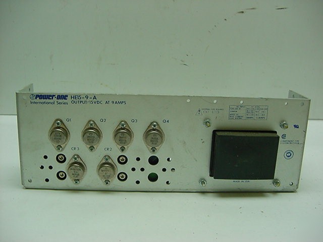 Power one HE15-9-a power supply 15VDC 9 amp