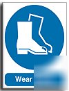 Wear boots sign-semi rigid-200X250MM(ma-043-re)