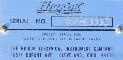 Hickok 539C tube tester excellent - must see 