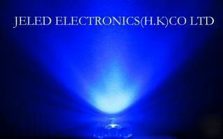 New 50X superflux blue 3MM r/h led lamp 10,000MCD f/s