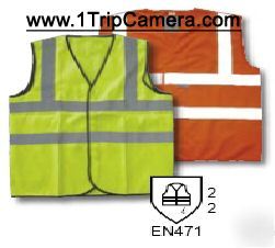 New hi vis reflective emergency waistcoat EN471 4 bands 