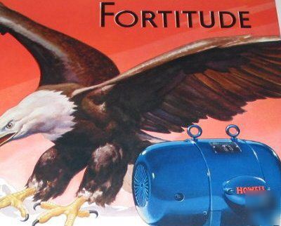 Howell electric motors - eagle fortitude nice -1942 ad