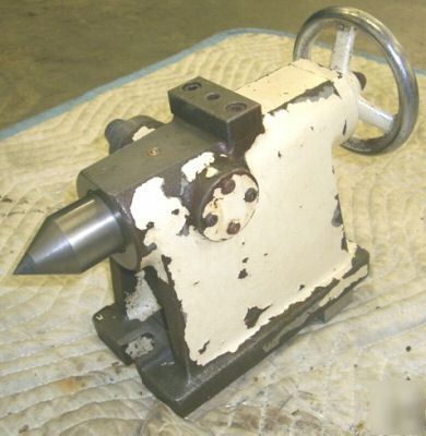 Manual tailstock for fourth axis rotary table 