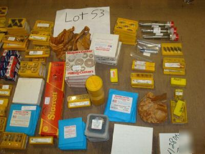 Misc carbide insert, saw, blade, cutters, etc lot (53)