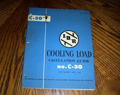 1956 cooling load calculation guide, first edition