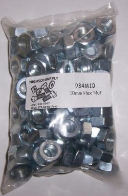 10MM hex nut - 100 quanity - high quality - 934M10