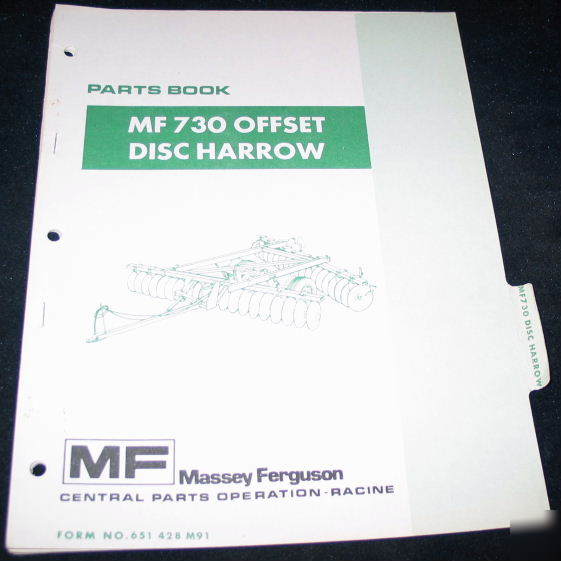 Massey ferguson mf 730 offset disc harrow