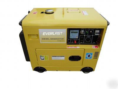 Everlast 6500 watt silent diesel generator 6.5 kw 6000