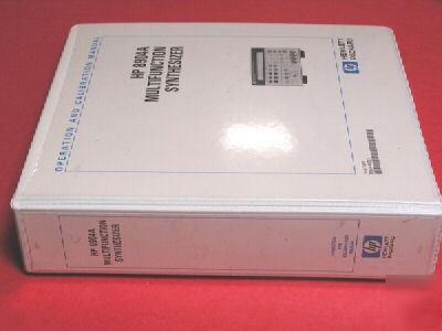 Hp 84904A including opts 1, 2, 3, 4 op/cal manual