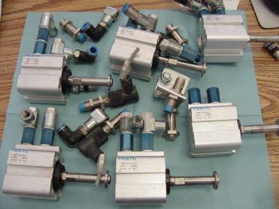 Lot of festo model: adv-32-10A cylinders, qty. 6 + <