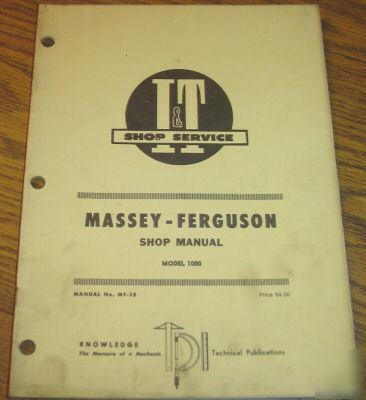 Massey ferguson 1080 tractor i&t shop service manual