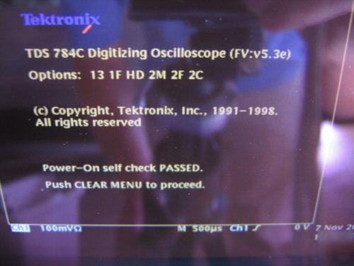 Tektronix (tek) TDS784C oscilloscope, 1 ghz (*options)