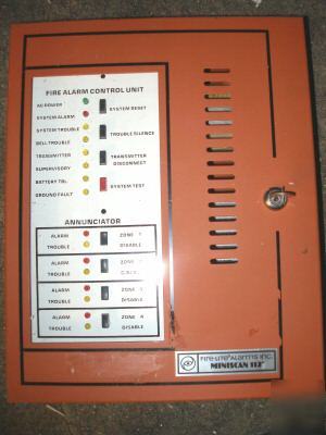 Fire alarm panel/ firelite miniscan 112