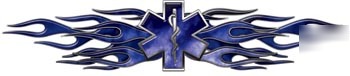 Flaming star of life decal reflective 12