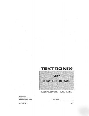 Tek tektronix 5400 series 5B42 oper & service manual