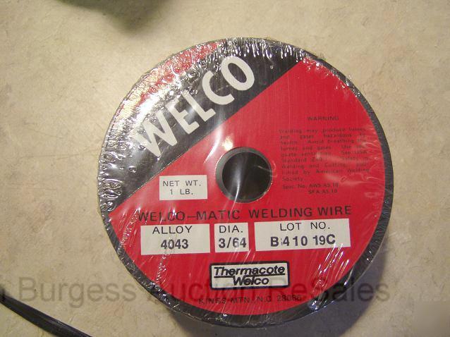 Welco aluminum weld wire 4043 3/64 1# spool 