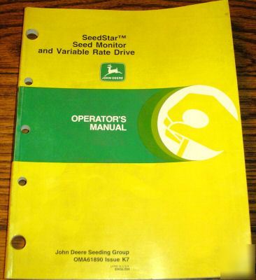 John deere seedstar seed monitor operators manual jd