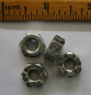 Slotted nuts, bsf, 5/16, zinc plated (8)