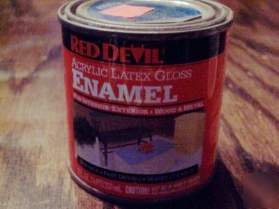 8OZ red devil acrylic latex gloss bold blue 251 paint