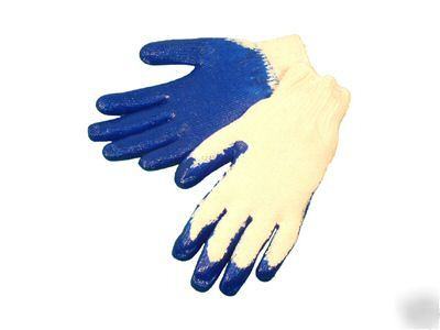 300 prs lot blue latex coated work gardening gloves xl