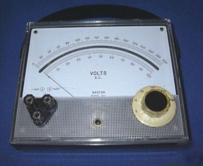 Weston portable voltmeter model 911 0-1000 volts dc