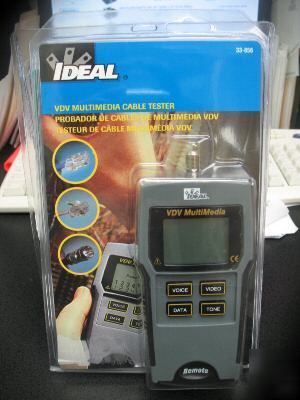 New ideal 33-856 vdv multimedia cable tester brand 