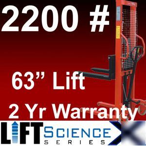 New manual pallet stacker lift truck forklift stackers 