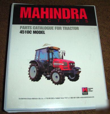 Mahindra 4510C tractor parts catalog book manual binder