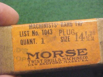 Morse 14MM 1.25MM machinist hand tap with box 