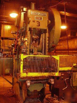 110 ton mckay warco g-110-1, back geared obi press #277