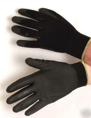 144 prs pu coated nylon shell work gloves size 19807 l