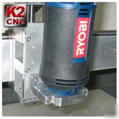 Cnc router mount for kress, rotozip and ryobi spindles
