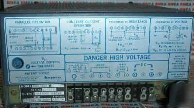 Kepco abc regulated dc power supply 0-1500V 0-10MA 