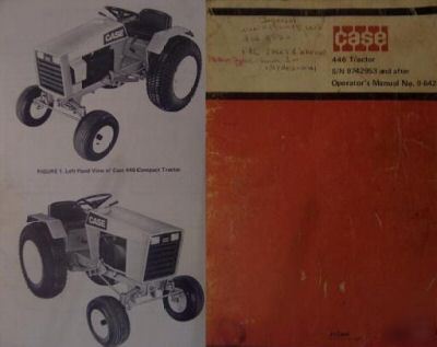 Case 446 compact tractor operator's manual - original