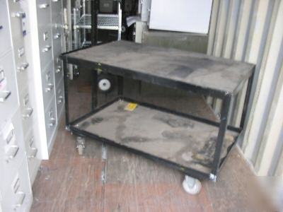 Steel rolling cart-2 shelves 