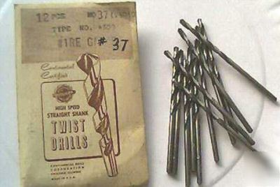 New usa made #37 jobbers lenght drill bits 12 pack