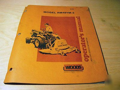 Woods RM48YM-2 rear mower operator's manual