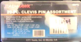 Clevis pin assortment 20PC. set